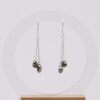 Boucles Lei avec 4 keshi de Tahiti montés sur chaîne jaseron en argent 925, création artisanale produite sur l’atoll de Manihi