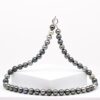 Collier Moerani en 48 perles de Tahiti rondes multicolores de 10 à 11 mm, 51 cm, fermoir argent 925 rhodié, lustre excellent, création Tahiti Perles Création.
