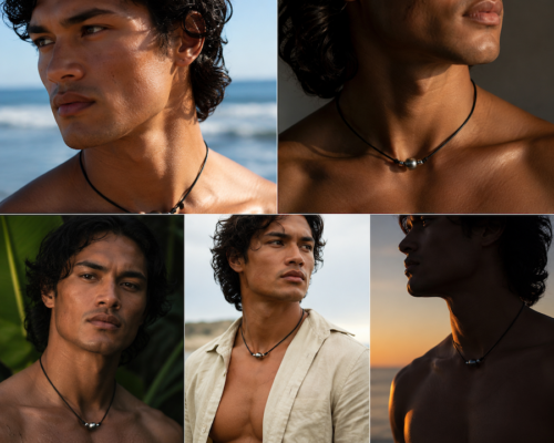 Le collier perle Kaukura est une invitation à porter un fragment de Polynésie française au plus près de soi. Ce bijou unique associe la puissance d'une très grosse perle de Tahiti ronde de 12,4 mm à la simplicité d'un montage sur cuir de vache noir réglable grâce à un système de nœuds coulissants. Une création authentique où la beauté naturelle de la perle s'exprime sans artifice.